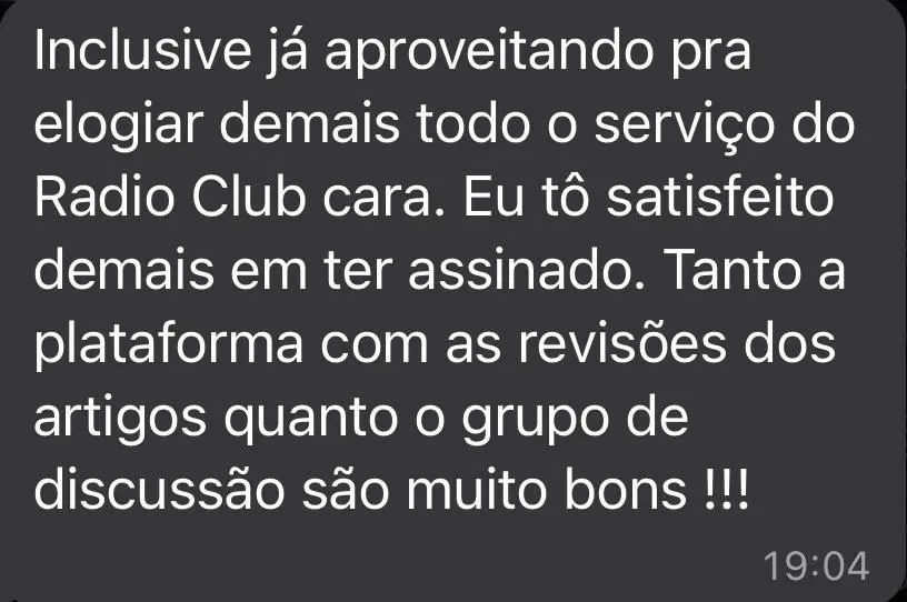 Satisfeito demais em ter assinado